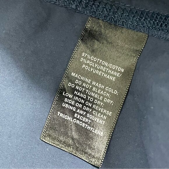 Lafayette 148 Wide Leg Cropped Capri Cotton Pants Navy Blue Size 6 - Picture 5 of 5